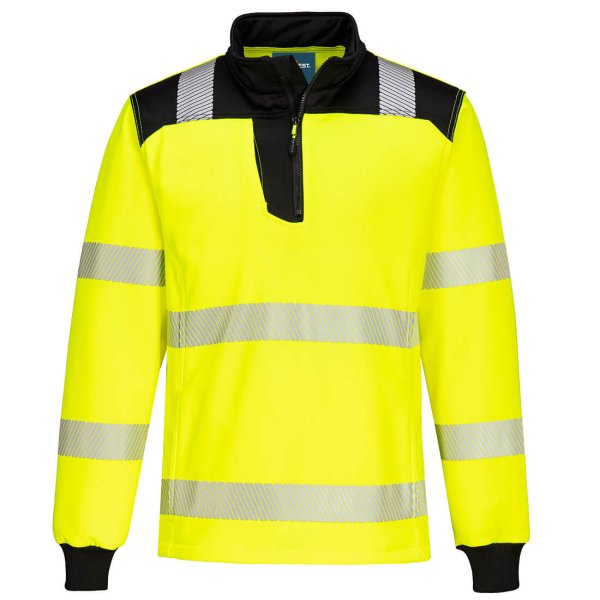 PORTWEST PW3 Hi-Vis 1/4 vetoketju College-pusero