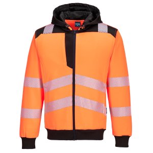 PORTWEST PW3 Hi-Vis Huomiovärinen Vetoketjuhuppari