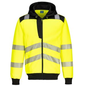 PORTWEST PW3 Hi-Vis Huomiovärinen Vetoketjuhuppari